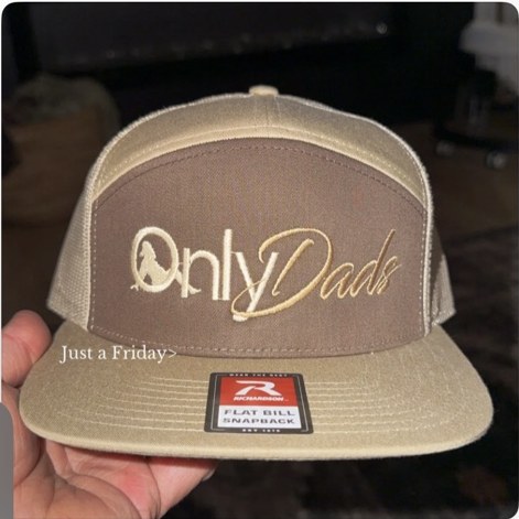 Brown and tan OnlyDads flatbill hat